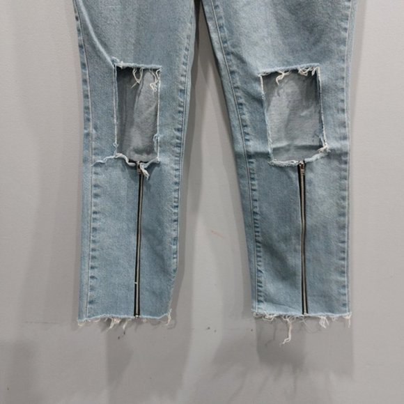 The Ragged Priest Distressed Ripped Straight Leg Jeans Size 26 - Picture 3 of 8